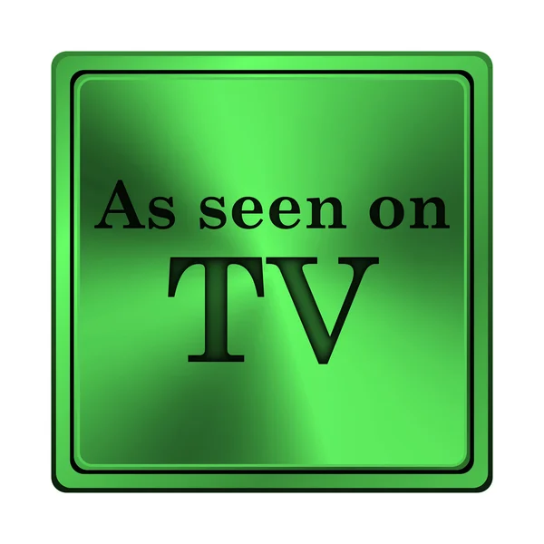 Zoals te zien op tv pictogram — Stockfoto