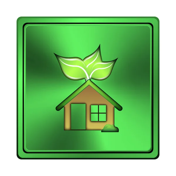 Eko dom ikona — Zdjęcie stockowe