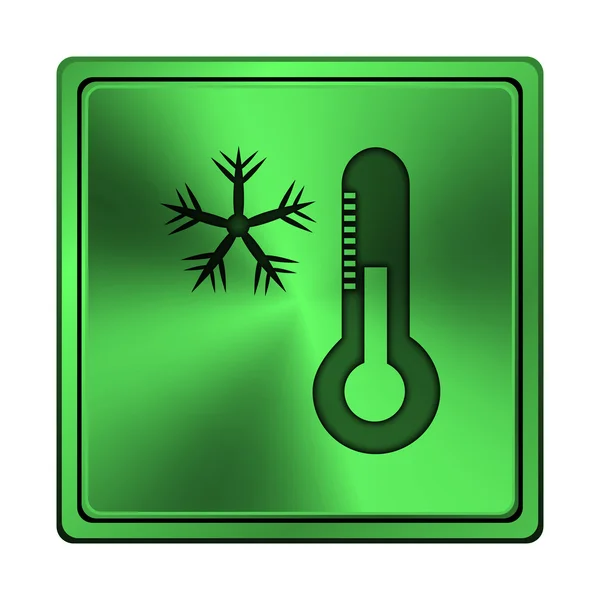 Snowflake with thermometer icon — Stock Photo, Image