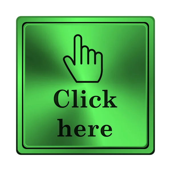 Click here icon — Stock Photo, Image