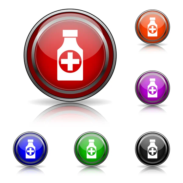 Pills bottle  icon — Stock Vector