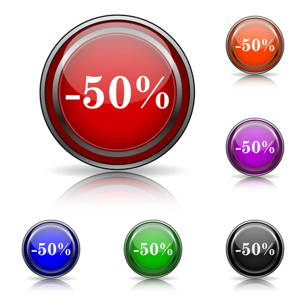 50 percent discount icon — Stock Vector