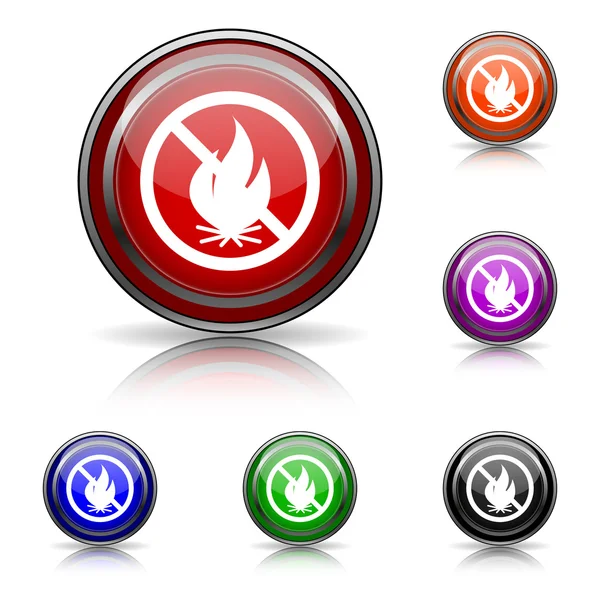 Fire forbidden icon — Stock Vector
