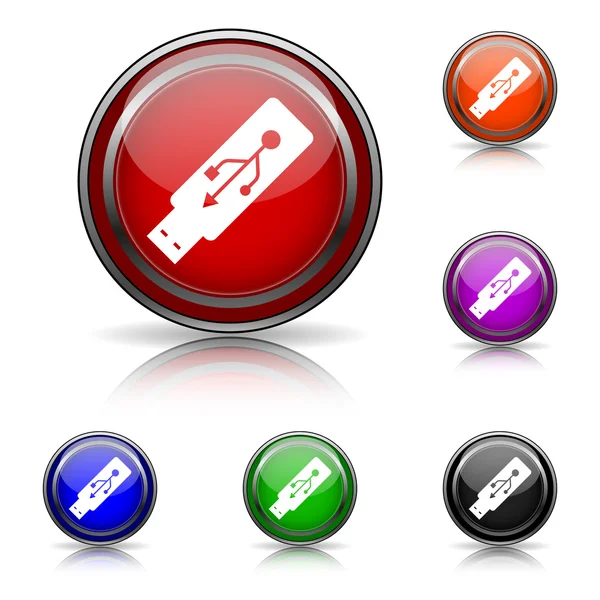 Icono de unidad flash USB — Vector de stock