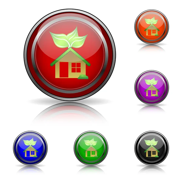 Eco house icon — Stock Vector