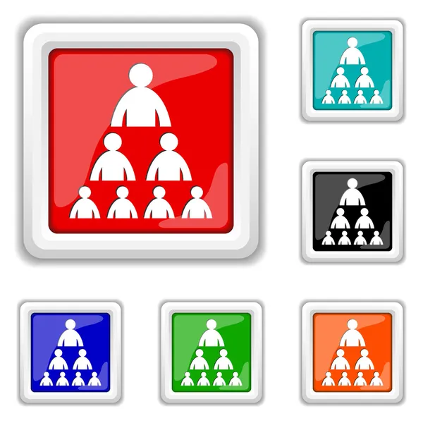Organizational chart with people icon — Stock Vector