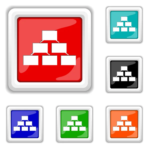 Icona del grafico organizzativo — Vettoriale Stock