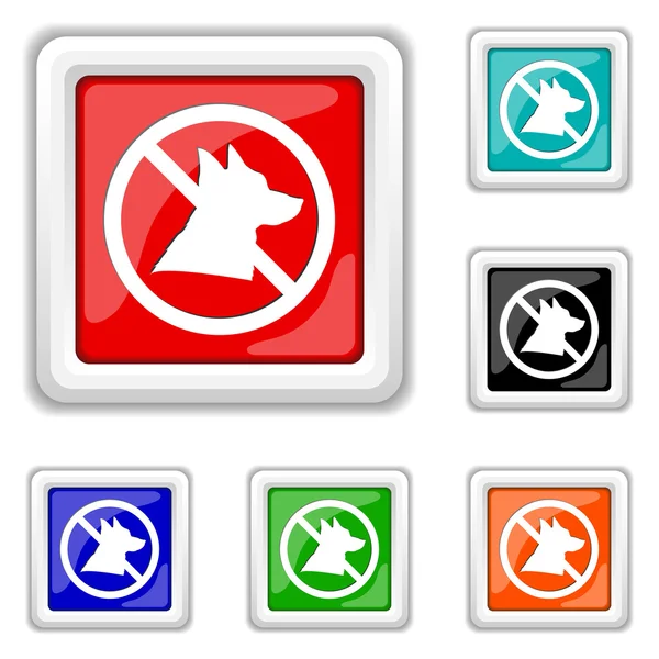 Zabronione psy ikona — Wektor stockowy