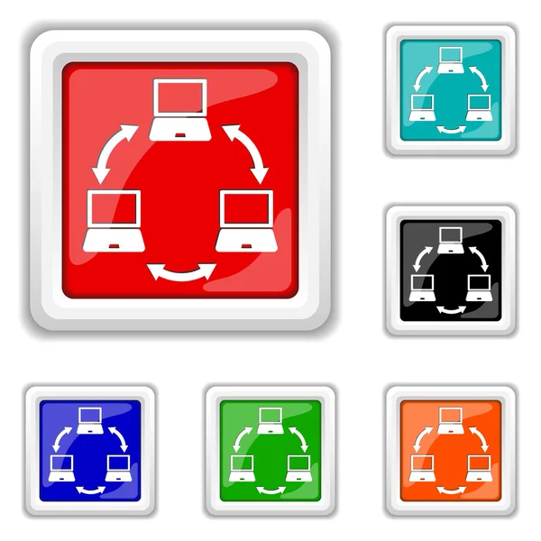 Computer netwerkpictogram — Stockvector