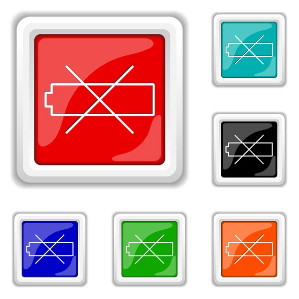 Lege batterijpictogram — Stockvector