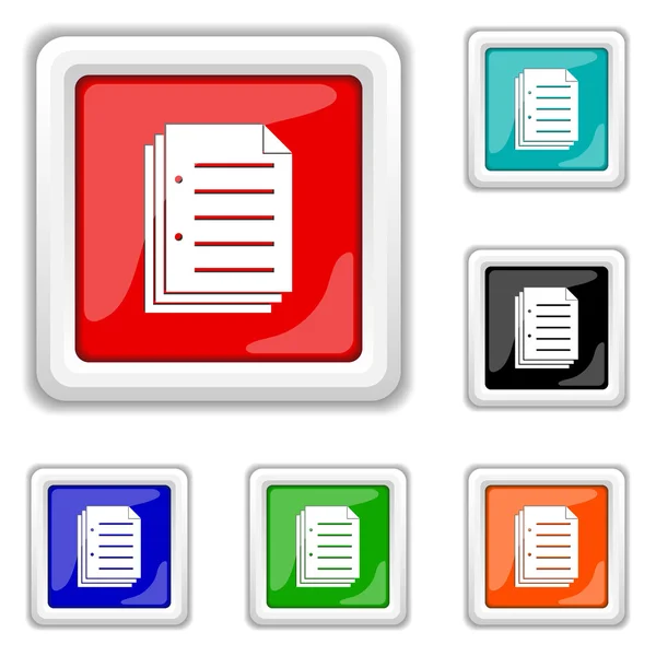 Documento icono — Vector de stock