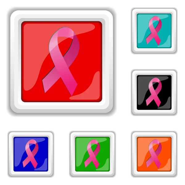 Breast cancer ribbon icon — Stock Vector