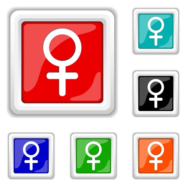 Vrouwelijke teken pictogram — Stockvector