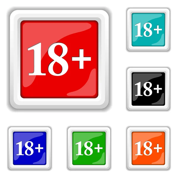 18 plus icon — Stock Vector