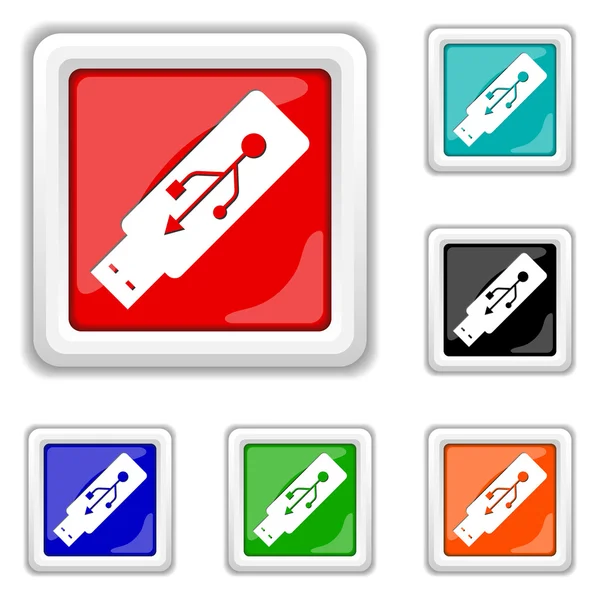 USB Flash drive icoon — Stockvector