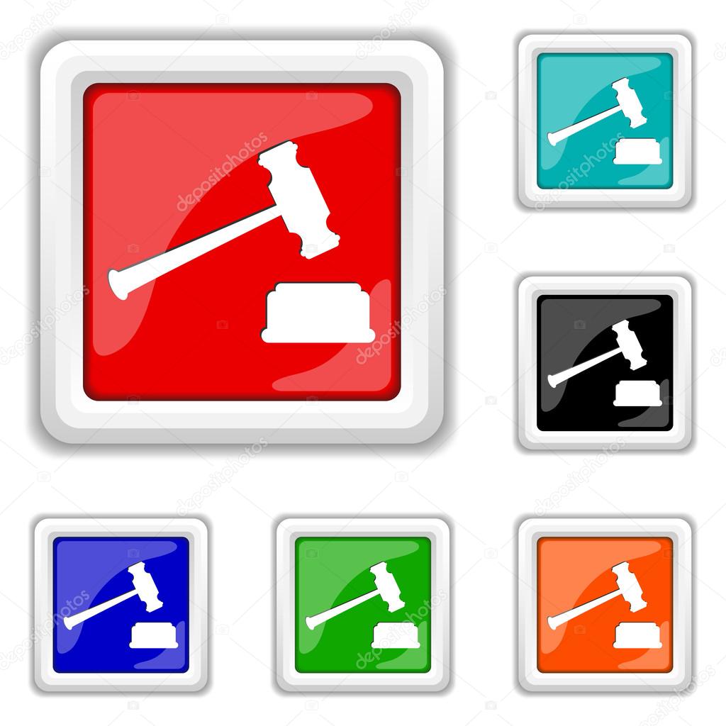 Judge hammer icon