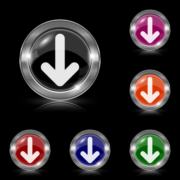 Onderaan pijlpictogram — Stockvector