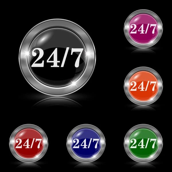 24 7 icône — Image vectorielle
