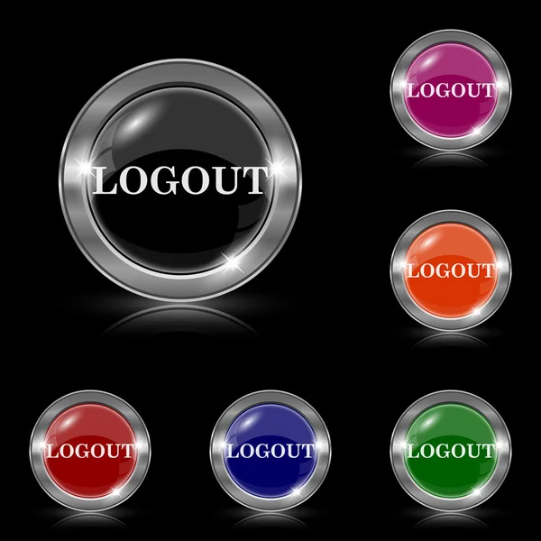 Logout pictogram — Stockvector