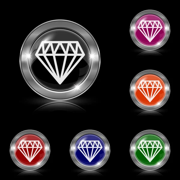 Icono de diamante — Vector de stock