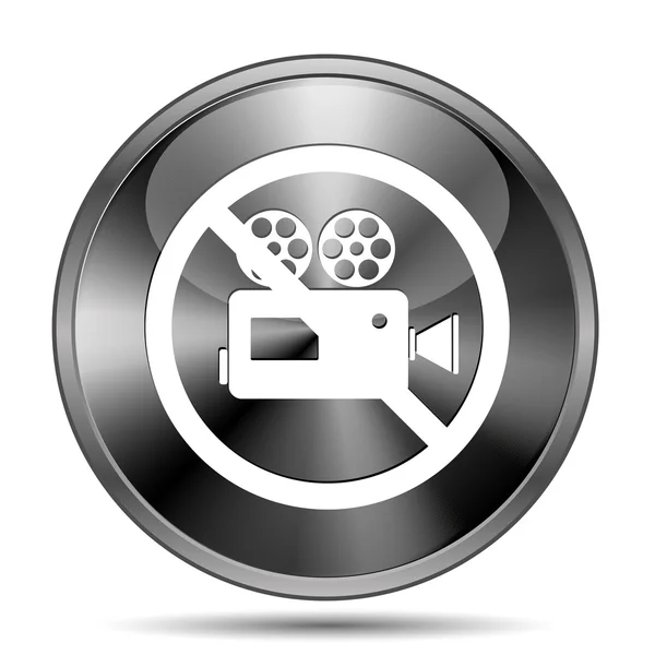 Forbidden video camera icon — Stock Photo, Image