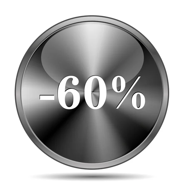 60 procent zniżki ikona — Zdjęcie stockowe