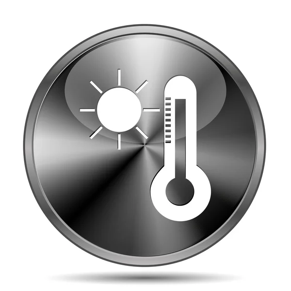 Zon en thermometer pictogram — Stockfoto