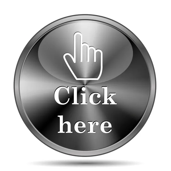 Click here icon — Stock Photo, Image