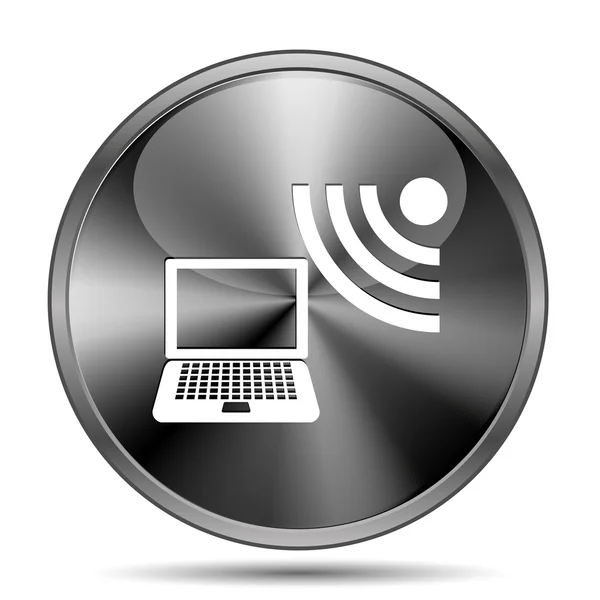 Wireless laptop icon — Stock Photo, Image