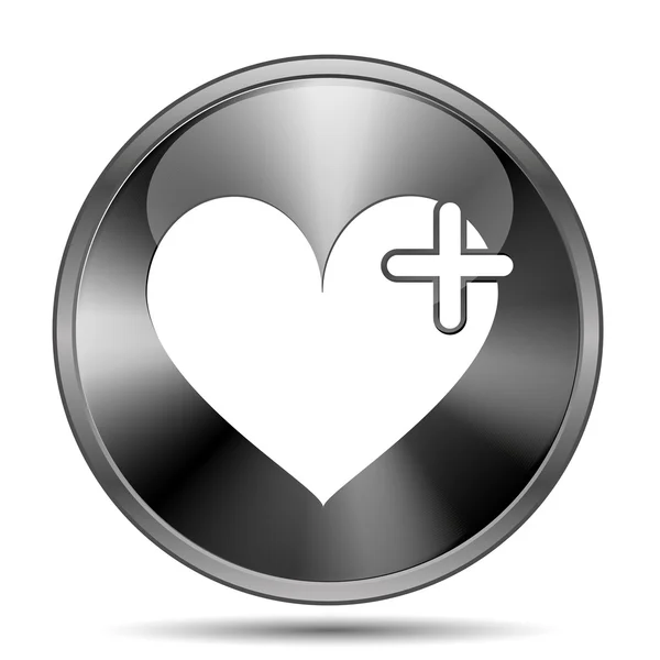 Coração com ícone de cruz — Fotografia de Stock