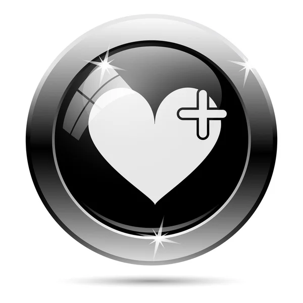Kalp ile çapraz simgesi — Stok fotoğraf
