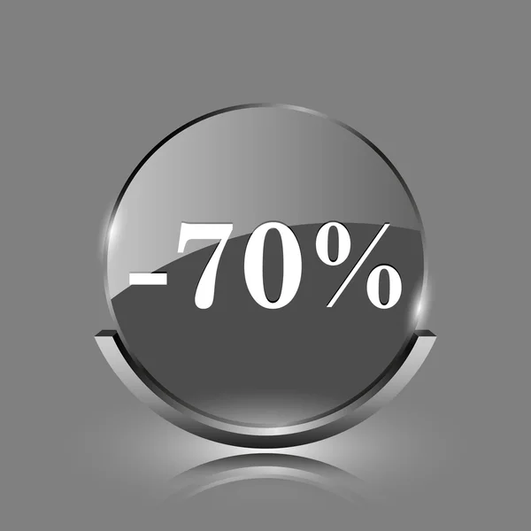 70 százalék kedvezményt ikon — Stock Fotó