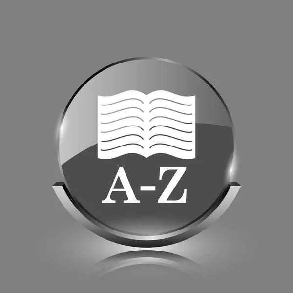 Иконка книги A-Z — стоковое фото