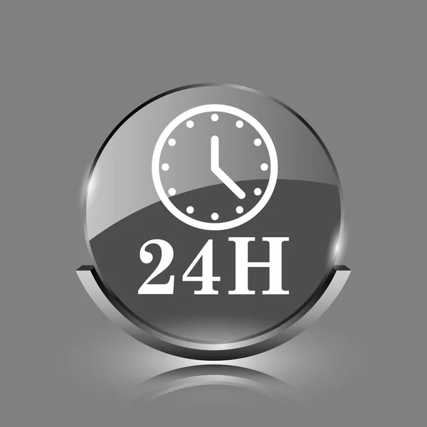 24H clock icon — Stock Photo, Image