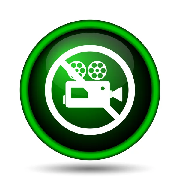 Icono de cámara de vídeo prohibido — Foto de Stock