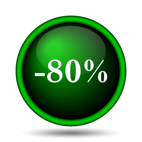 80 procent korting pictogram — Stockfoto