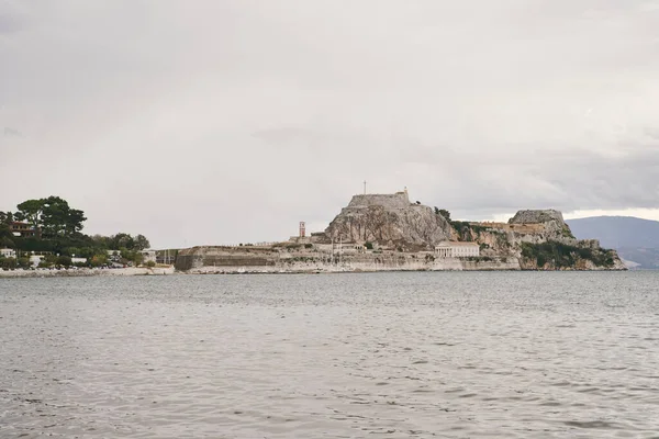 Corfu Grécia 2021 Vista Antiga Fortaleza Corfu Foto Alta Qualidade — Fotografia de Stock