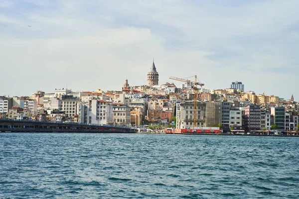 Pohled Věž Galata Přes Bosphorus Bay Oblasti Fatih Istanbul Turecko — Stock fotografie