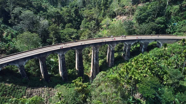 Luftaufnahme Der Demodara Brücke Mit Neun Bögen Hochwertiges Foto — Stockfoto