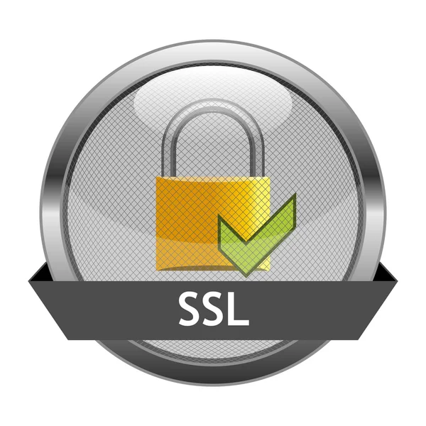 Vector Button SSL — Stock Vector