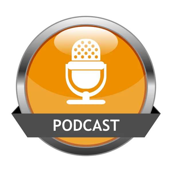 vektör düğme podcast