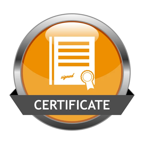 Certificado de botón de vector — Vector de stock