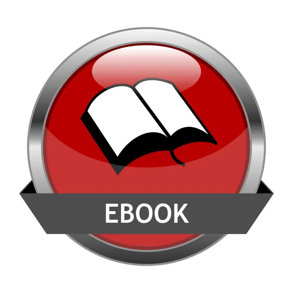 Vektorové tlačítko ebook — Stockový vektor