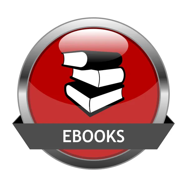 Vetor botão ebooks — Vetor de Stock