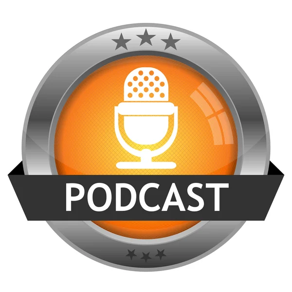 vektör düğme podcast