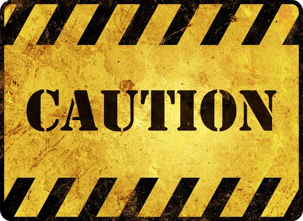 Caution Warning Sign — Stock Photo, Image