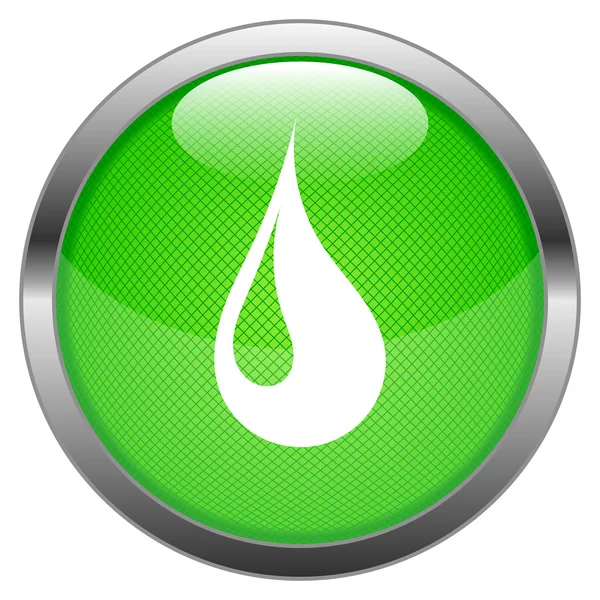 Vector Button Water Drop — Stock Vector