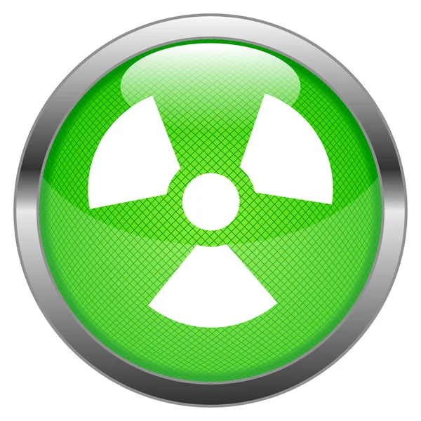 Vector knop radioactiviteit — Stockvector