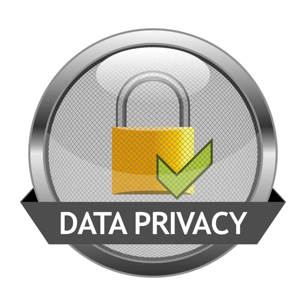 Vector Button Data Privacy — Stock Vector