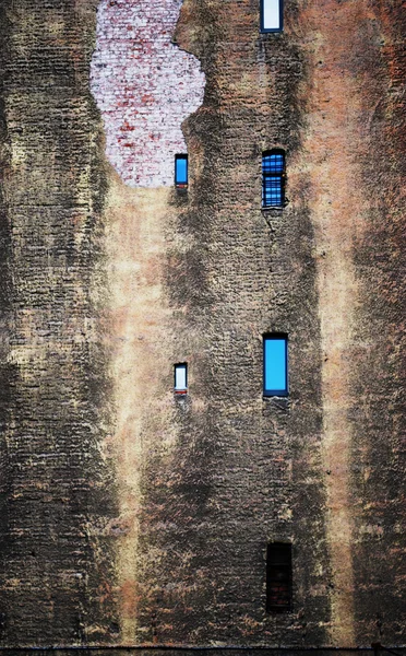 Ściana i okna Obrazek Stockowy